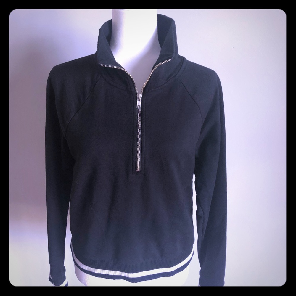 J Crew 1/4 Zip black sweater